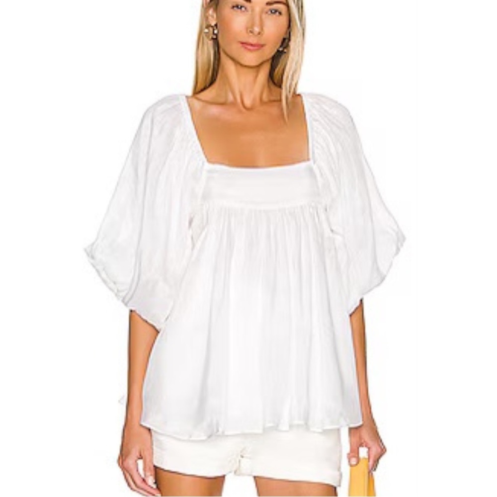 Revolve Joslin Studio Jardi Silk Linen Smock Top Size 4